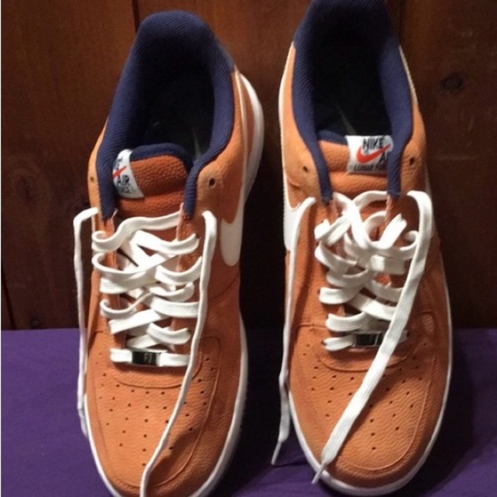 Nike Men's Orange and White Sneakers
